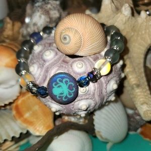 Rainbow Quartz Mermaid glass Octopus Bracelet